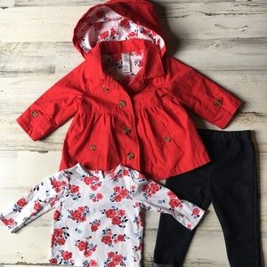Little Me 3 Piece Set With Jacket 9-12 Months